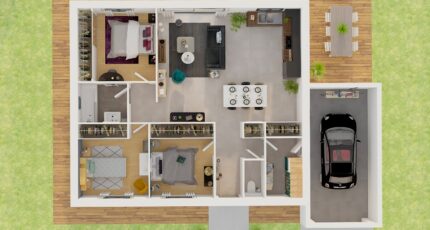Plain-pied GA 3 ch Trendy  - Maisons Bernard Jambert