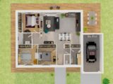 Plain-pied GA 3 ch Trendy  Maisons Bernard Jambert