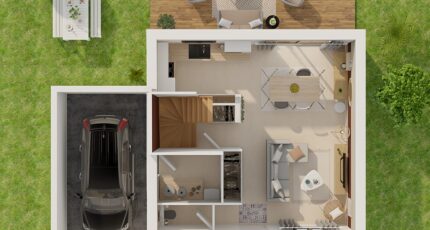 Etage GA 3 ch Design 32087-4586modele820210617rGMEo.jpeg - Maisons Bernard Jambert