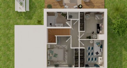 Etage GA 3 ch Design 32087-4586modele1020210617TJEkE.jpeg - Maisons Bernard Jambert