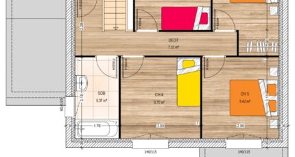 R+1 5GI ECRIN 35754-939modele1020230323WtPsG.jpeg - Maisons Bernard Jambert